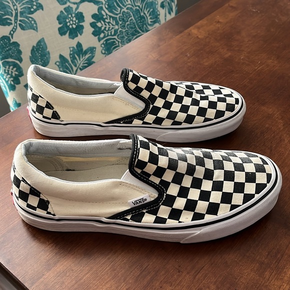 Vans Classic Slip-On Checkerboard black and white womens size 10 men’s 8.5 - Picture 2 of 11
